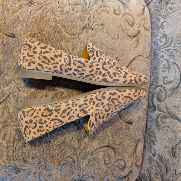 EUC Lucky Brand Brogan2 Cheetah Animal Print Slip On Loafers Flats Leather Shoes - Picture 3 of 7